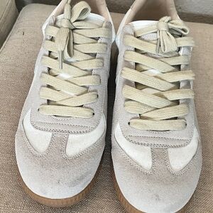 Maison margiela Gats Beige Suede Sneakers with Gum Sole